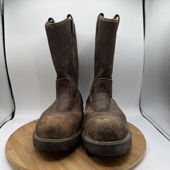 Georgia Men’s Size 9 W Wide Waterproof Steel Toe 11" Work Boots-Wellington Brown - Picture 2 of 9